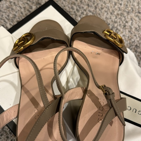 Gucci Leather Mid Heel Sandal - Picture 5 of 7